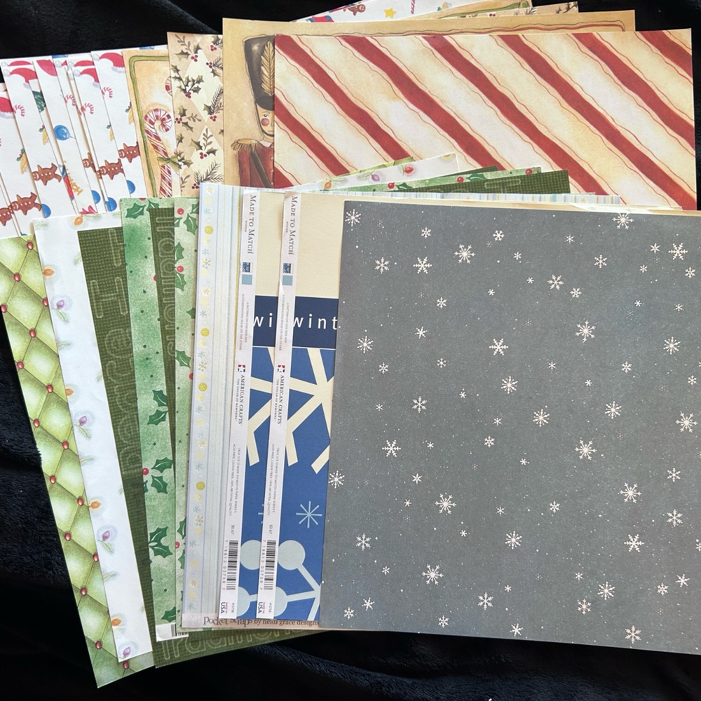Winter Themed 12” x 12” Scrapbook Paper Set